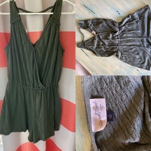 Army green romper!